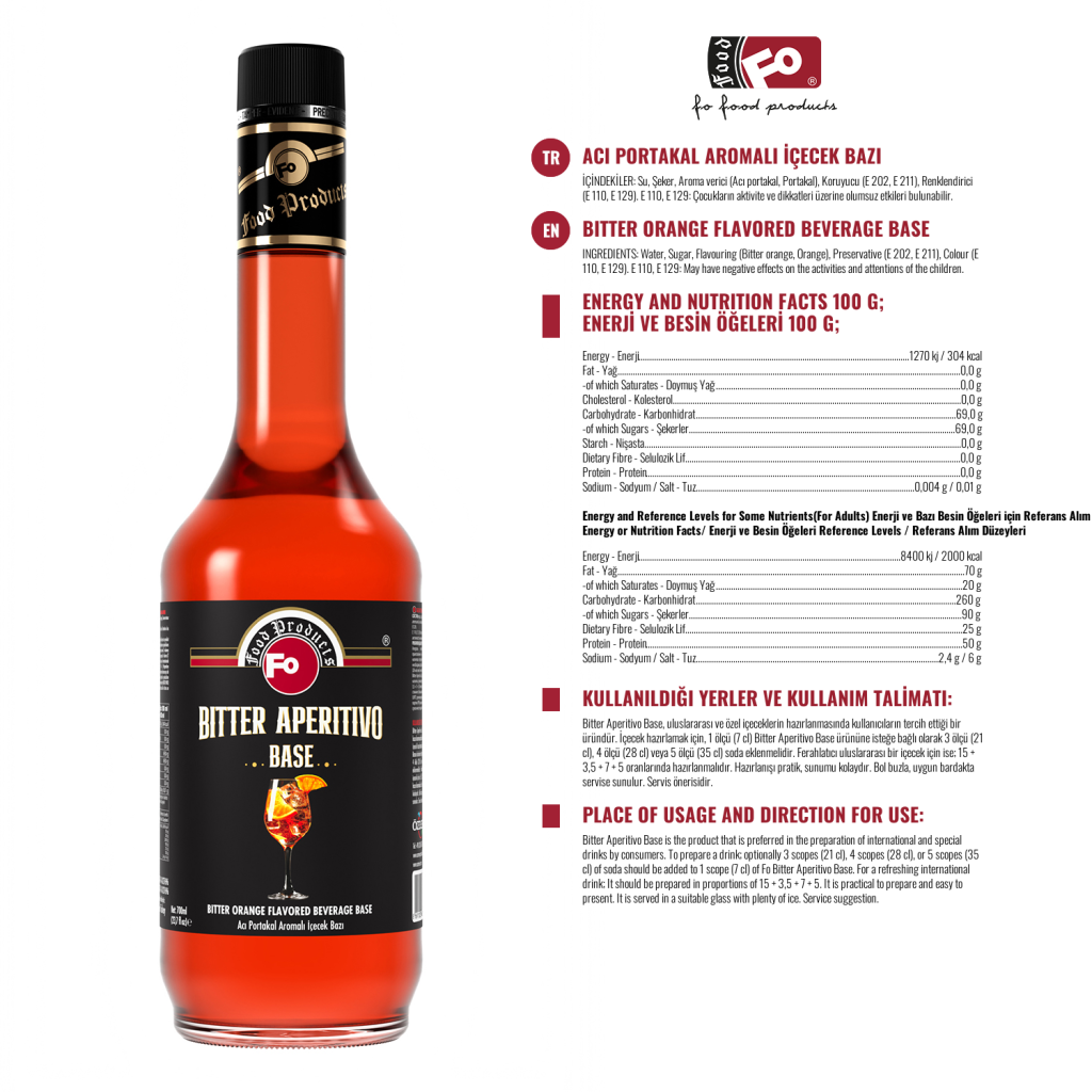 Özmer | Base de Naranja Amarga - Base Aperitivo Amargo 700ml