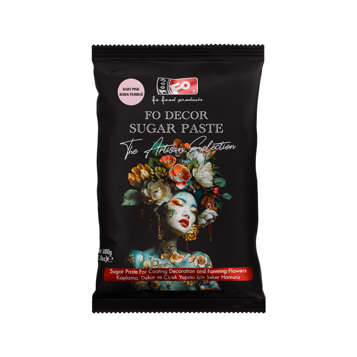 Özmer | FO - Baby Pink Sugar Paste for Coating, Decoration and Forming Flowers 1Kg