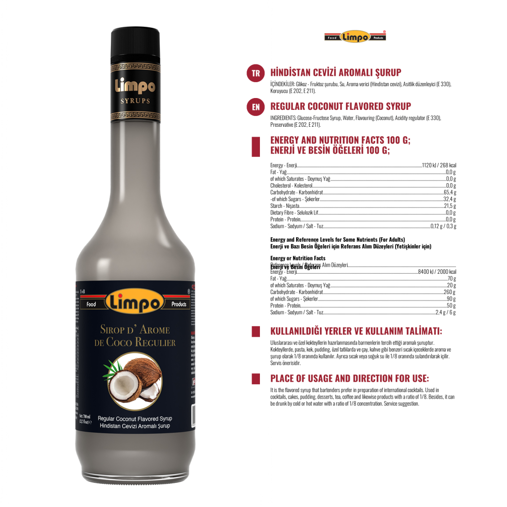 Özmer | Sirop cocktail saveur noix de coco 700 ml - ordinaire