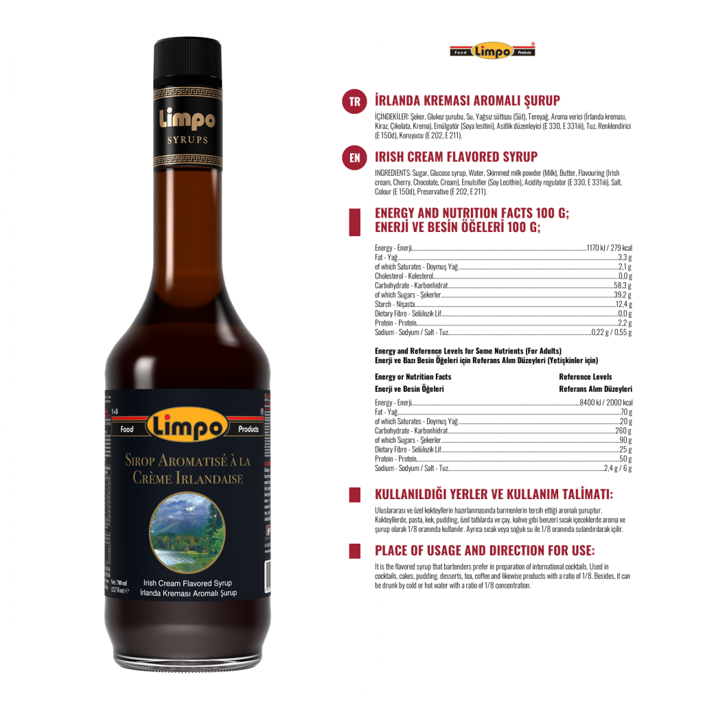 Özmer | Sirop cocktail saveur crème irlandaise 700 ml