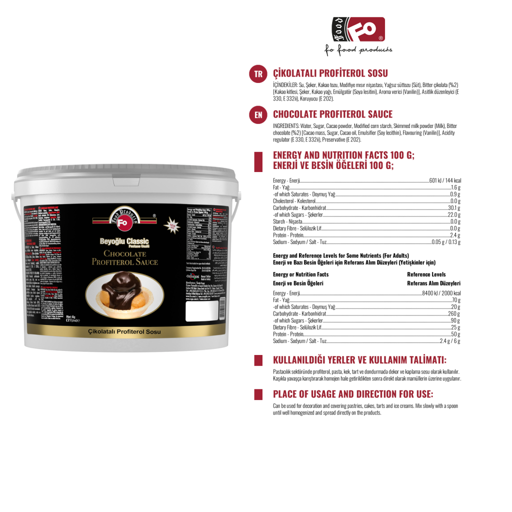 Özmer | Beyoğlu Classic Profiterol Sauce 6Kg (Cold Chain)