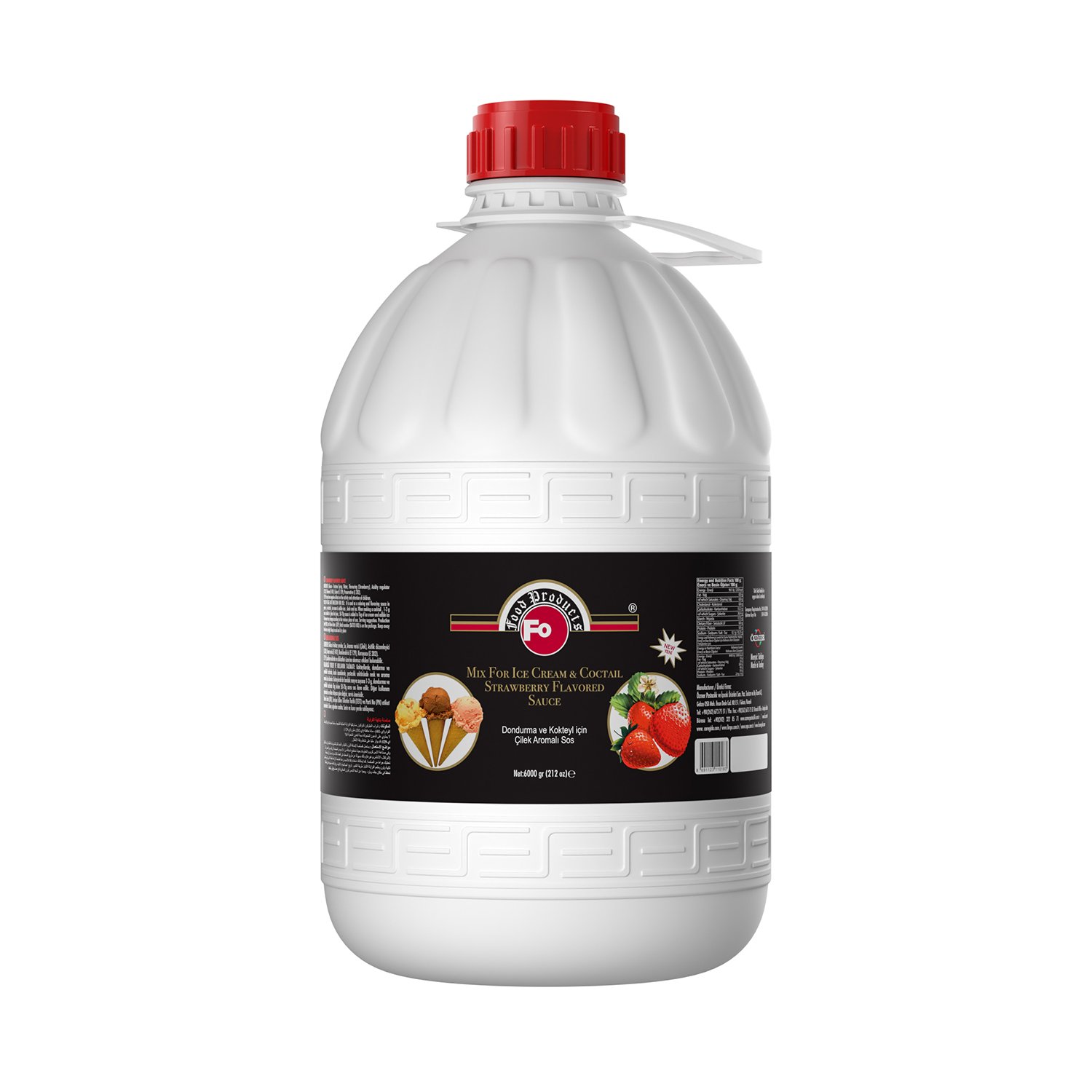 Özmer | FO - Strawberry Flavored Sauce Mix for Ice & Cocktail 6kg