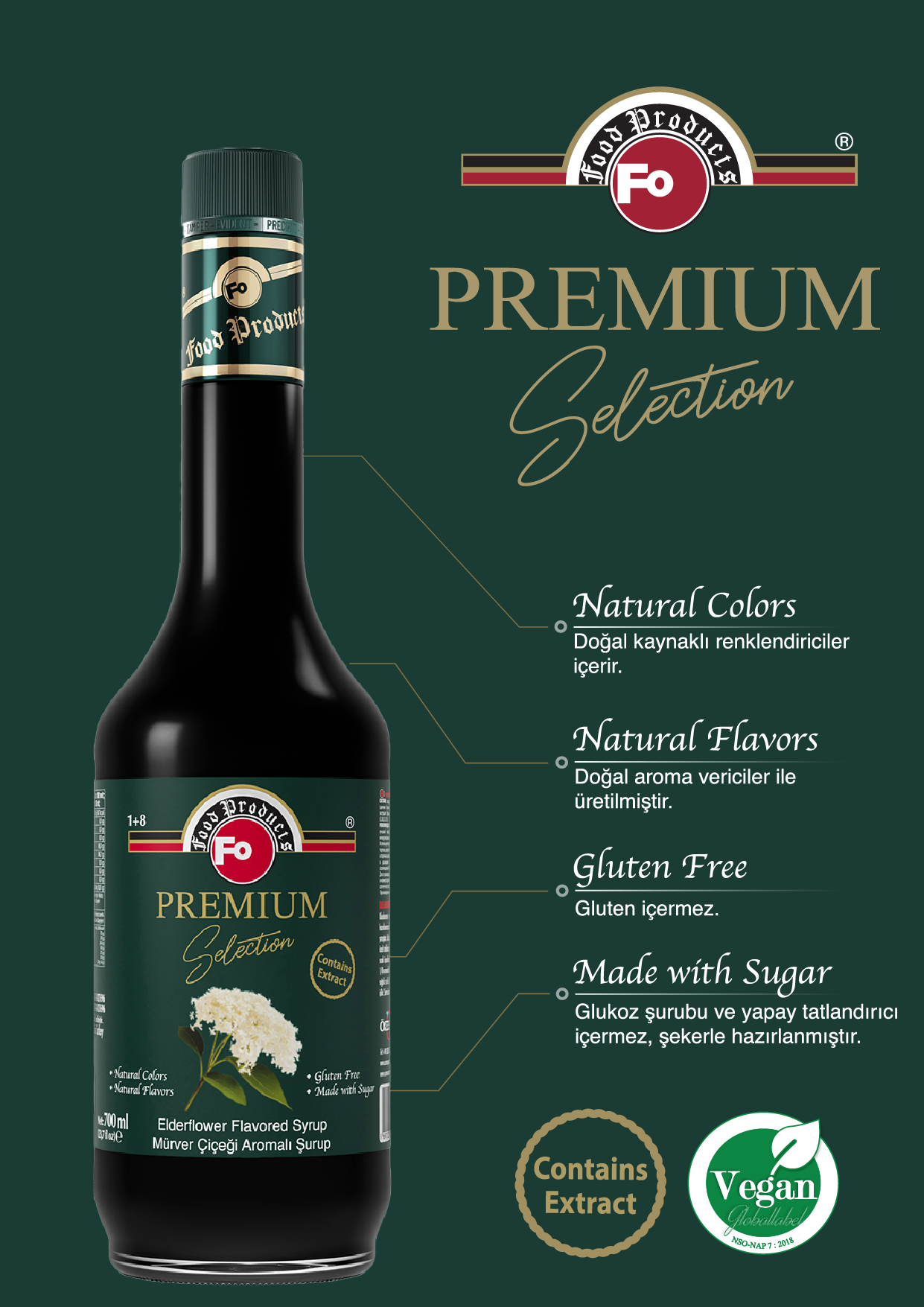 Özmer | Mürver Çiçeği Aromalı Şurup - Premium 700 ml