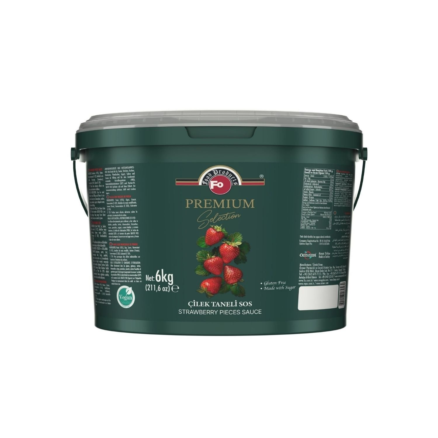 Özmer | FO - FO Premium Selection Sauce aux Morceaux de Fraise 6 kg