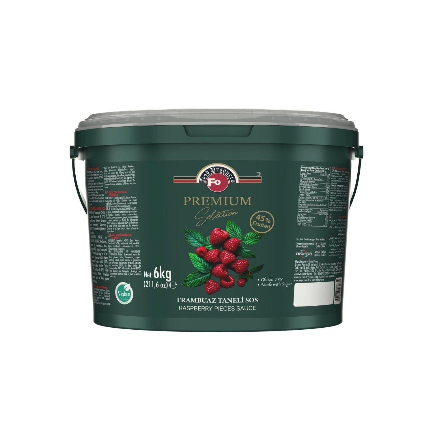 Özmer | FO - FO Premium Selection Sauce aux Morceaux de Framboise 6 kg