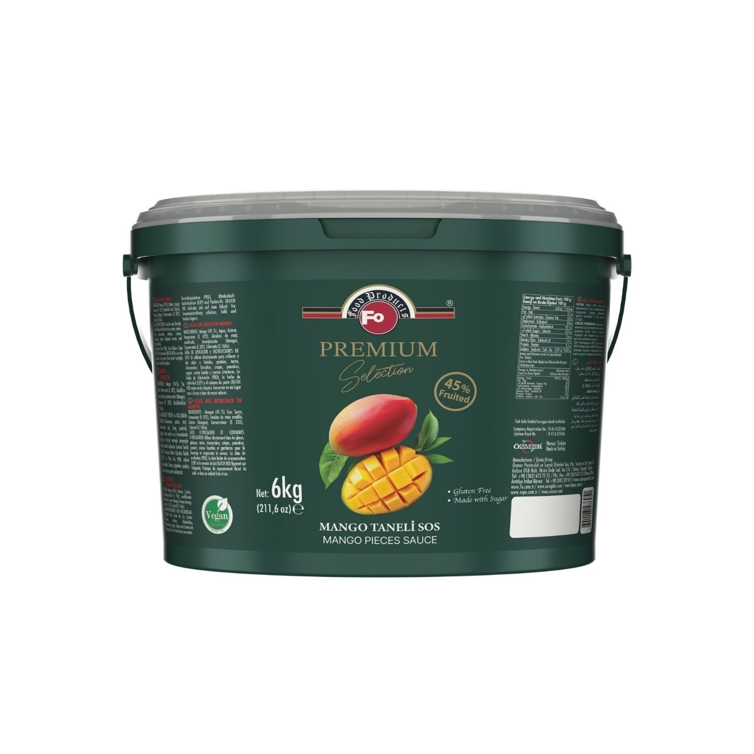 Özmer | FO - FO Premium Selection Sauce aux Morceaux de Mangue 6 kg