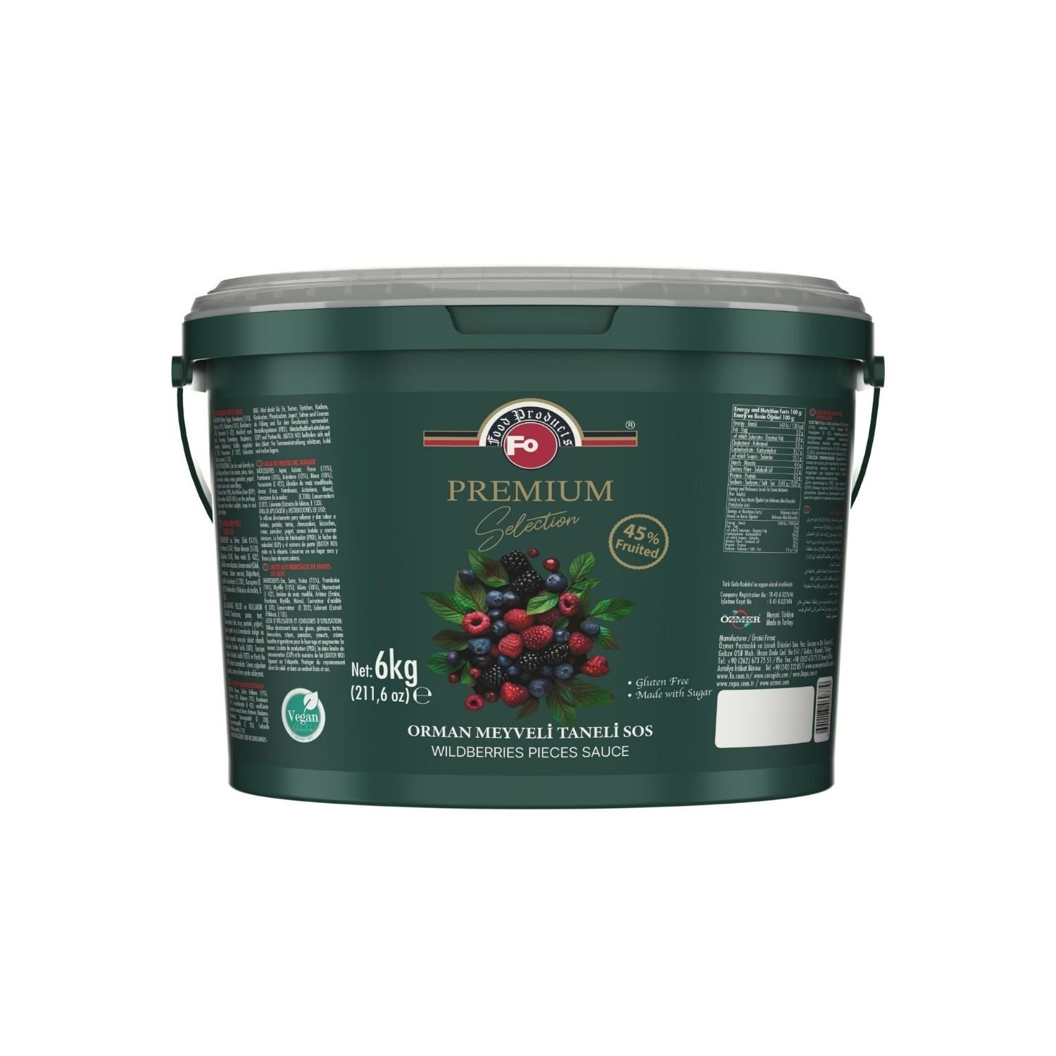 Özmer | FO - FO Premium Selection Sauce aux Morceaux de Fruits des Bois 6 kg