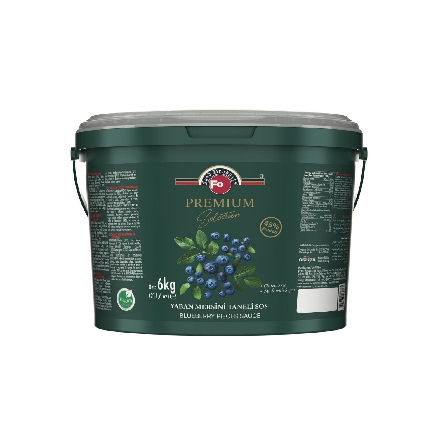 Özmer | FO - FO Premium Selection Sauce aux Morceaux de Myrtille 6 kg